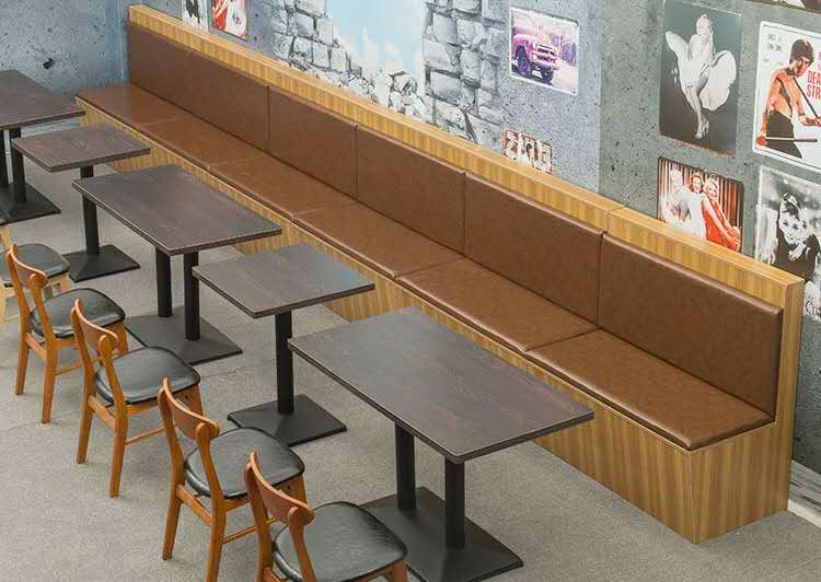 重庆餐厅卡座沙发,奶茶店桌椅定制