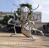 台州不锈钢镜面蚂蚁雕塑 园林小区装饰订制工厂
