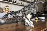 重庆不锈钢镂空鲸鱼雕塑 工艺金属动物雕塑景观定制;