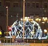 洪山广场不锈钢灯光雕塑 承接景观工程雕塑加工;