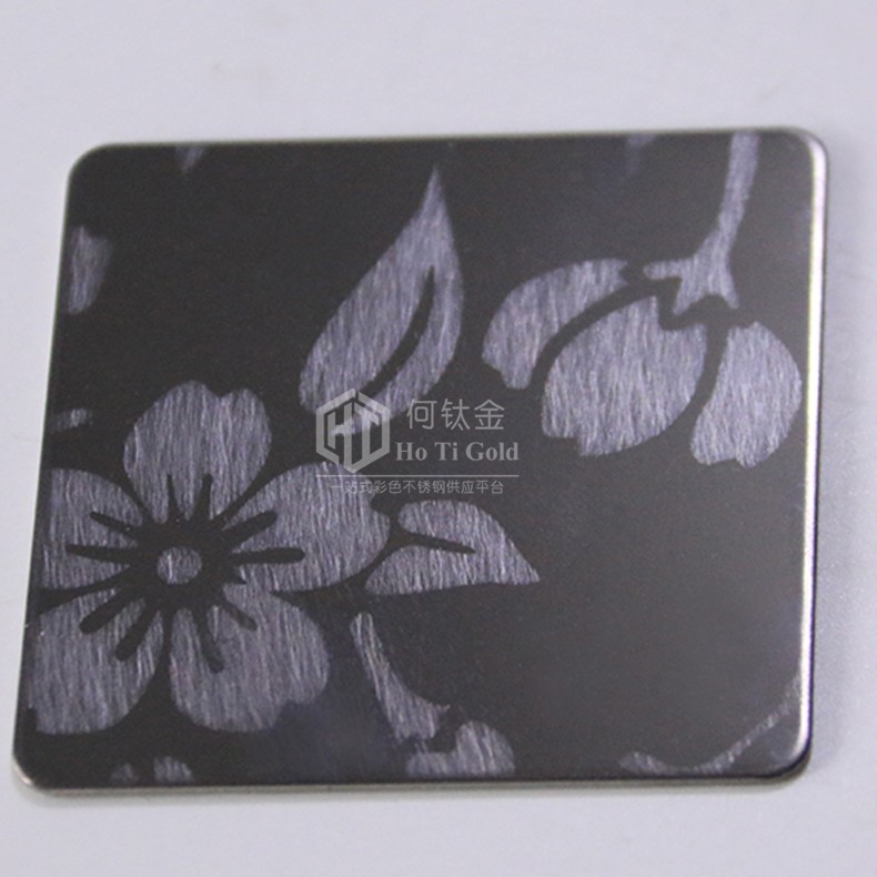 黑钛喷砂蚀刻不锈钢花纹板 不锈钢花纹板公司 不锈钢花纹板批发