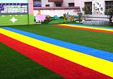 幼儿园人造4色草坪