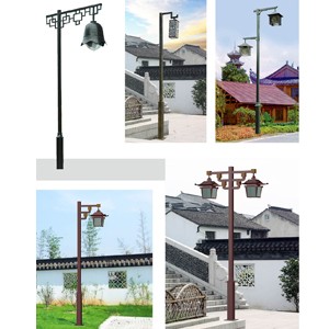 HGTYD-001 中国风民族风古典仿古优质品质灯笼不锈钢3米LED?庭院灯路灯