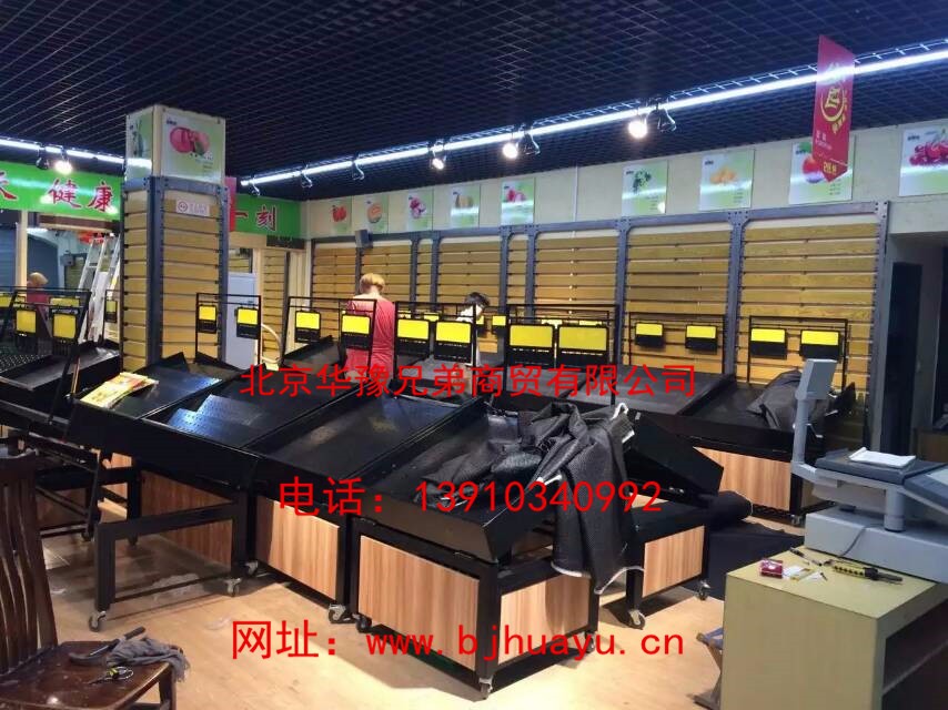 北京水果蔬菜货架干果杂粮柜 超市货架 库房货架 不锈钢水果货架