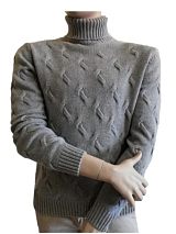男装高领羊毛针织衫;