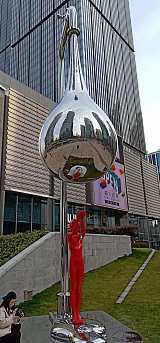 安庆不锈钢镜面水龙头雕塑 城市环保标识雕塑工程