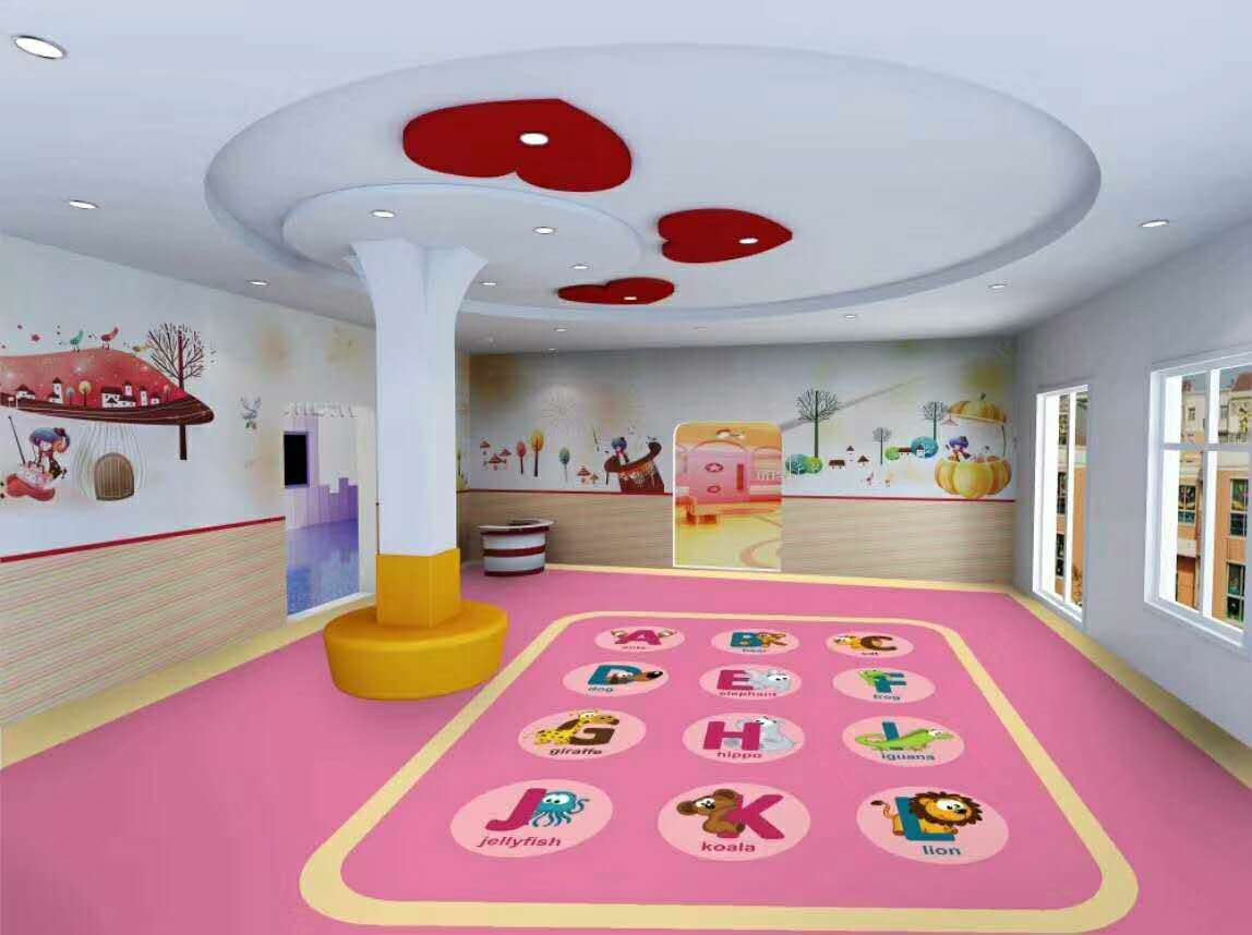 常州幼儿园pvc塑胶地板运动地板完美地板防滑抗菌绿质厂家直销