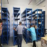 深圳龙岗金属层板货架轻型移动式仓储货架;