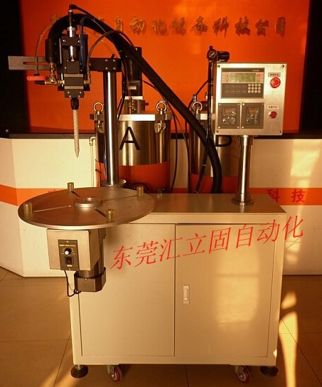 TF-780 A/B双液自动混合带旋转工作台混胶机，圆形滤清器专用灌胶机