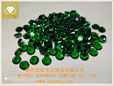 圓形10.0綠色玻璃 梧州宏旺寶石廠家批發*飾飾品裸石配件;