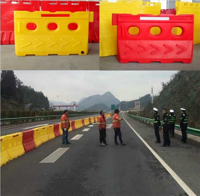 上海滚塑水马隔离墩 高速公路防撞桶路障厂家直销
