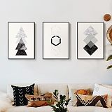 现代几何抽象装饰画沙发背景墙客厅装饰画简约轻奢晶瓷画;