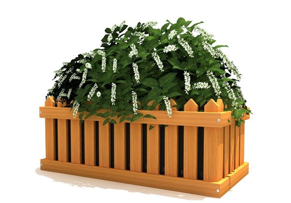 【铜川移动塑木花箱价格】 木制花箱、高品质花箱厂家