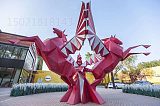安徽大型冲孔钢板双马雕塑 步行街景观飞马动物制作;