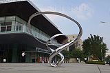 合肥城市街道景观白钢镜面雕塑 大型创意艺术制作厂家