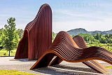 南昌不锈钢方管不规则拼接雕塑 大型公园抽象异形摆件