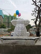 上海售楼处抽象镂空大象雕塑图;