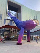 大型商场鲸鱼门头雕塑 彩绘动物工艺品定制;