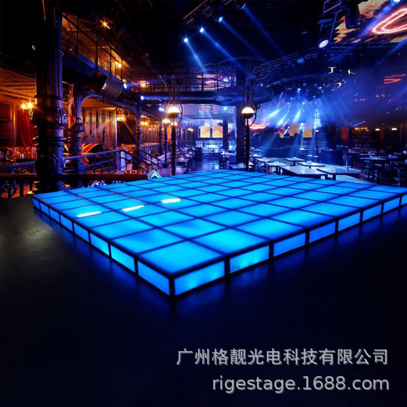 酒吧弹簧舞台 蹦迪KTV无噪音玻璃舞台 地颤舞台 发亮颤动地板