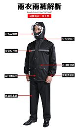 北京專業雨衣公司-頂峰雨衣雨褲套裝電動車摩托車雨衣;