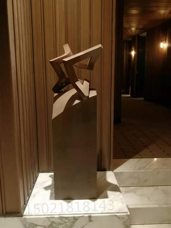 淮南酒店不锈钢抽象艺术雕塑 室内过道工艺摆件