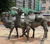 南京沙漠之舟铸铜骆驼雕塑 俯卧双驼峰动物雕塑摆件