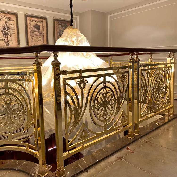 这几款酒店铜雕花楼梯护栏设计千万别错过