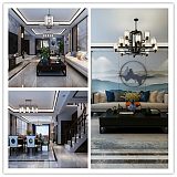 新中式风格案例展示张家界中达装饰室内外装潢设计;