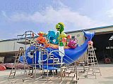 雞西游樂園玻璃鋼彩繪鯨魚雕塑 卡通動物雕塑制作加工;