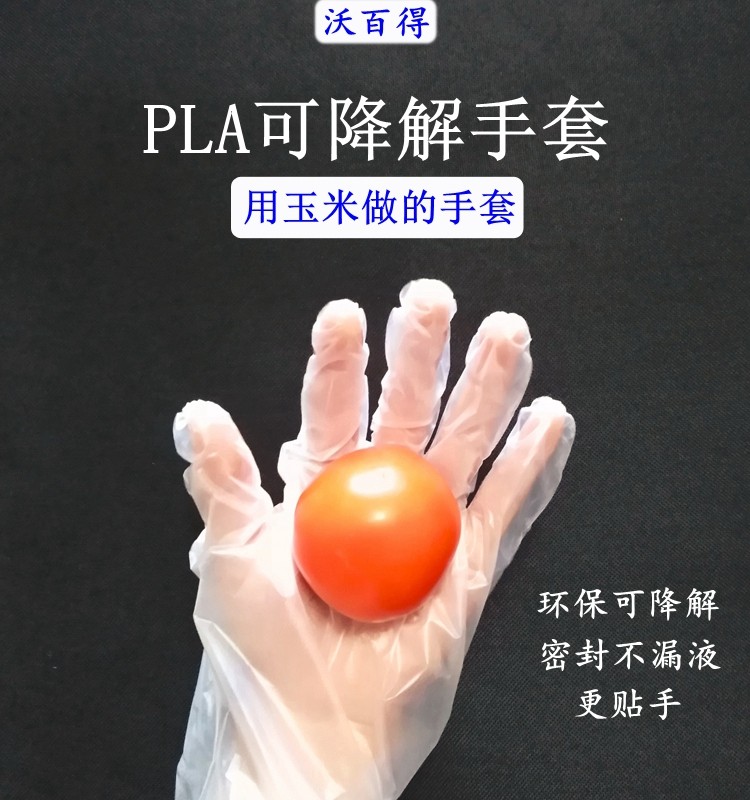 全生物聚乳酸PLA可降解一次性手套 加厚透明塑料食品级餐饮