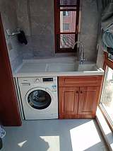 徐州洗衣柜厂家提供洗衣机伴侣定制和石英石一体盆阳台柜浴室柜吊柜定做;