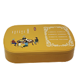 广东厂家生产月饼铁盒 椭圆形月饼铁盒 中秋月饼礼品包装铁盒定制;