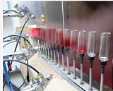 河北山东供应玻璃瓶喷液态胶 自动化生产线;