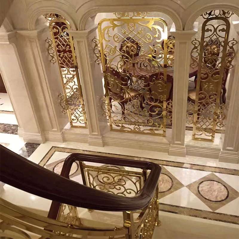 酒店中式单只铜扶手装饰图