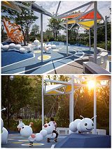 云南小区广场不锈钢毛毛虫雕塑 儿童玩耍彩绘动物定制;