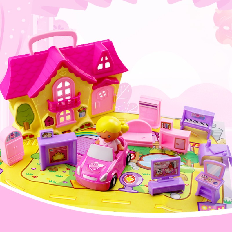 女孩玩具考拉公主屋儿童过家家娃娃屋场景女童生日礼物