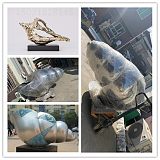 镇江沙滩景观 不锈钢大海螺雕塑 仿贝类工艺定制;