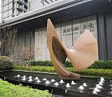 北京地产入口水景雕塑 烤漆抽象雕塑定制;