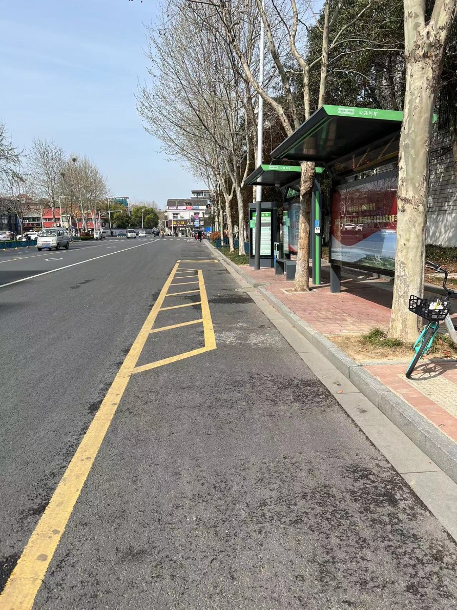 南京达尊公交站道路划线-南京停车场划线-厂区划线-消防通道划线