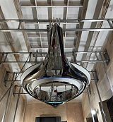 温州不锈钢镜面抽象飞船雕塑 室内装饰吊顶;