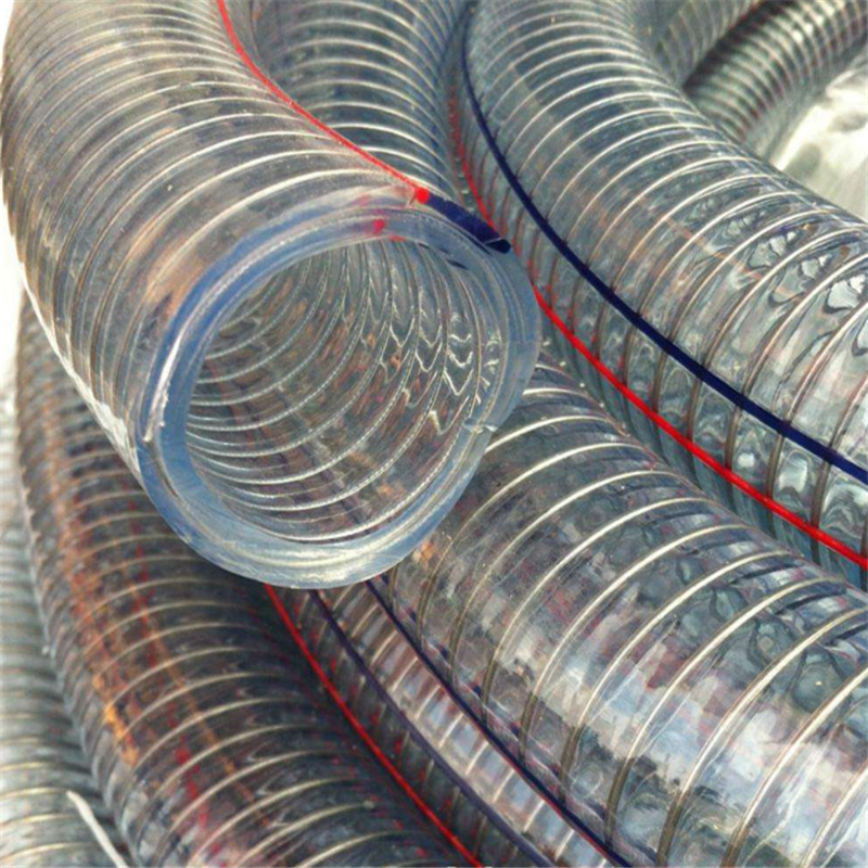 衡水威良橡塑供应PVC螺旋钢丝增强软管 PVC纤维编织透明软管耐磨防静电