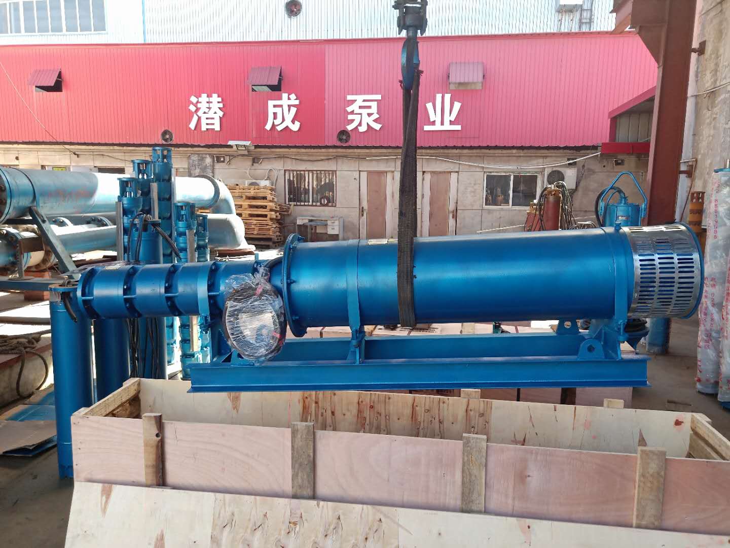 天津集水坑排水用卧式潜水泵-潜成卧式潜水泵现货供应