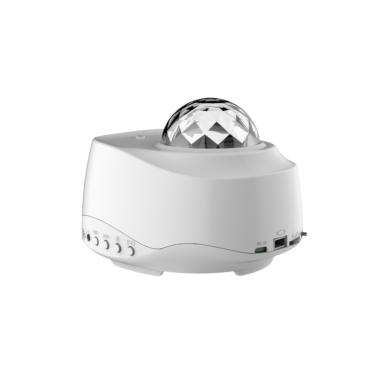 跨境新款USB蓝牙白盒音乐星空灯智能款LED动态十色小夜灯投影仪灯