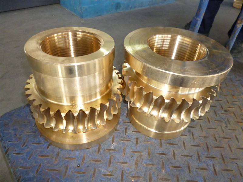 定制生产轧机压下装置减速机铜蜗轮