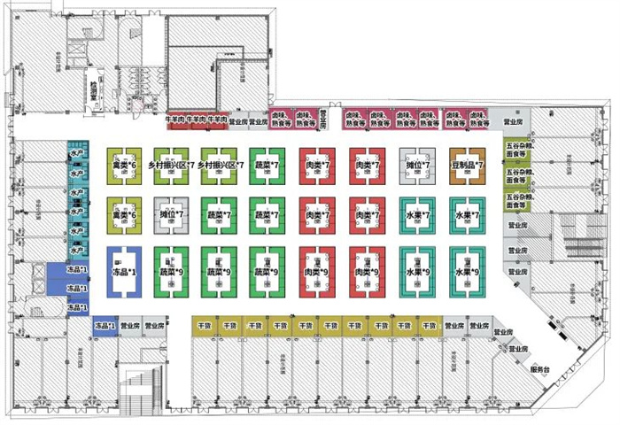 凤台中安智慧农贸市场布局规划—杭州一鸿农贸市场设计院