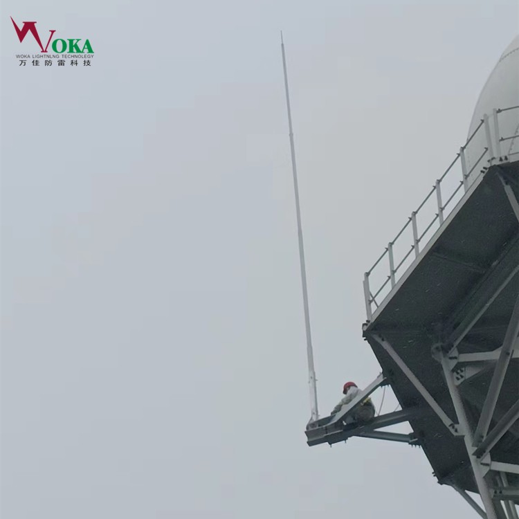 雷达站轻量复合材质避雷针 30米加强型玻璃钢接闪杆 高强韧稳