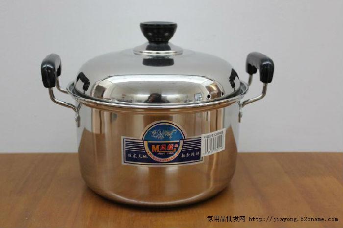 供应不锈钢汤锅，无磁加厚。