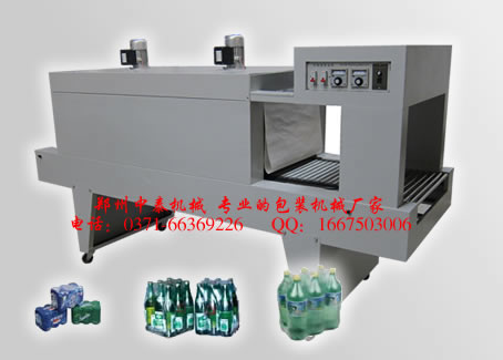 玻璃水塑封膜包装机、24瓶水打包机、PE膜包装
