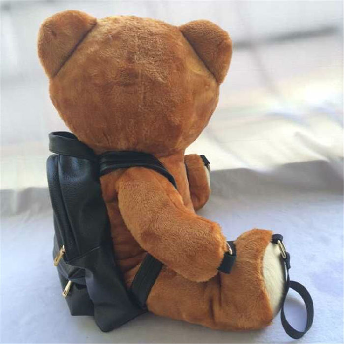 创意趴趴熊背包 时尚女式小熊双肩包 pu皮双肩背包 小熊背包定制