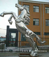 不锈钢马雕塑，奔马不锈钢雕塑